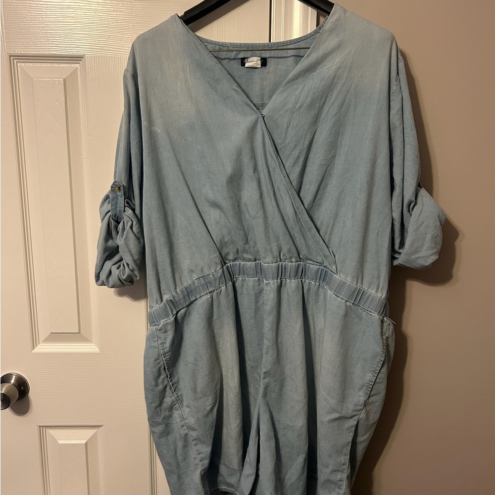 VENUS Light Blue Denim Romper